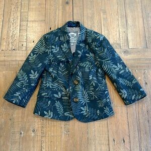 Appaman leaf print cotton blazer